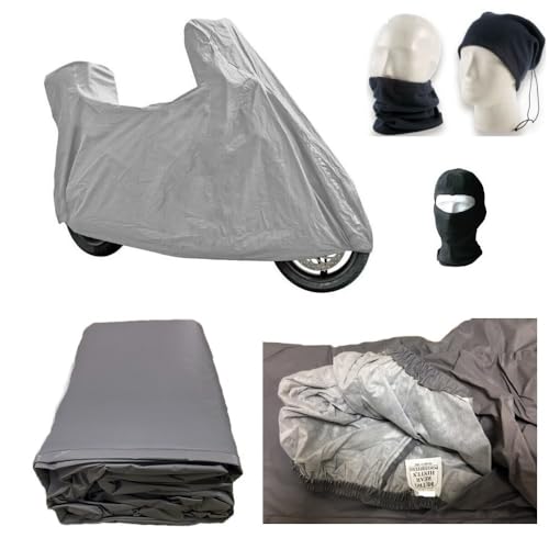 DESCRIZIONE E CARATTERISTICHE PRODOTTO: TELO PER MOTO, SCOOTER, MAXISCOOTER E MAXIMOTO UNIVERSALE CON E SENZA PARABREZZA - Copri moto impermeabile antigrandine 250G al metro quadro con cuciture termosaldate e fodera - fodera interna felpata per evitare la condensa - prodotto di ottima qualità, garantito 100% PREMIUM QUALITY BY SPINELI ITALY - impermeabile 100% - tessuto doppio e spesso - resistente agli strappi - protegge dal freddo e dal gelo - protegge dai raggi solari - protegge dall'acqua - protegge dallo sporco degli uccelli e dagli alberi - mantiene la moto sempre pulita
