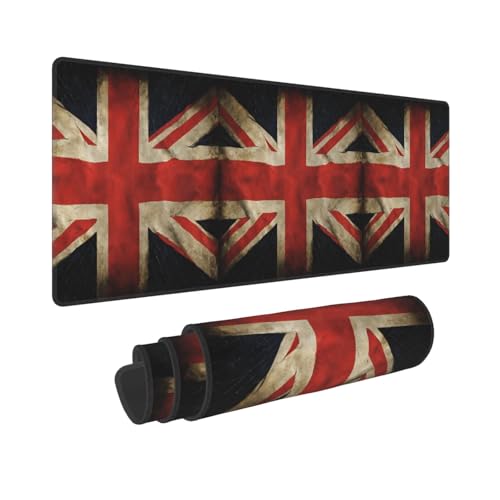 Tapis de souris imperméable Union Jack grand format antidérapant
