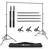 Yesker Photo Video Studio 10ft Adjustable Backdrop Stand, Background Support System Kit with Carry Bag for Photography Studio Parties Wedding