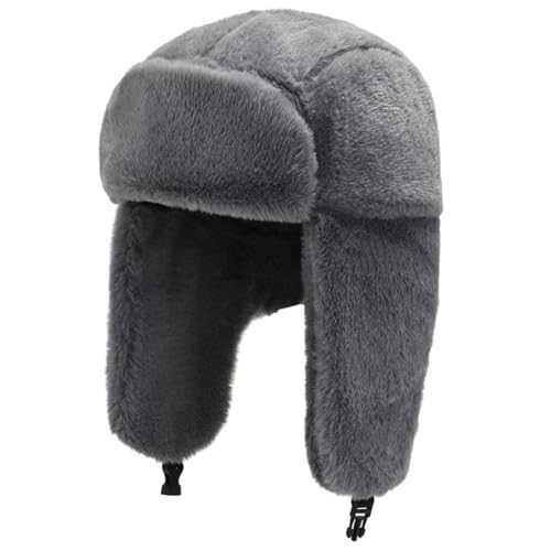 Boné elástico à prova de vento de pelúcia quente Orelha sólida moda cor destacável chapéu com aba de