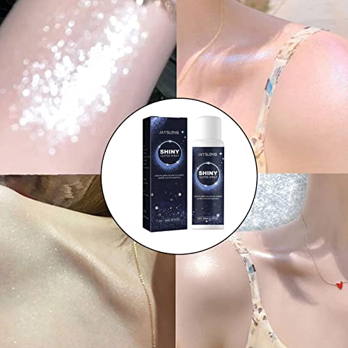 Spray Glitter 60ml - Spray de Glitter de Longa Duração Body Shimmer Sparkle Makeup,Glitter de maquia