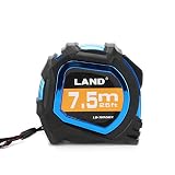 LAND 25Ft Retractable Nylon Measuring Tape - Heavy Duty Tape Measure, Inch/Metric Scale, Sturdy Matt