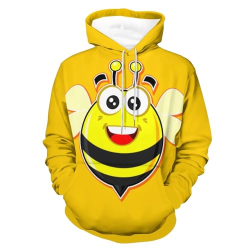 Hoodie abeille jaune UMENG idéal pour vos sorties décontractées en taille S