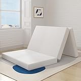 Avenco Folding Mattress, 4 Inch Memory Foam Trifold Mattress, Full Size Folding Mattress for Indoors, RV/Camper Van, Travel, Camping, Guest Room-Breathable Cover & Non-Slip Bottom