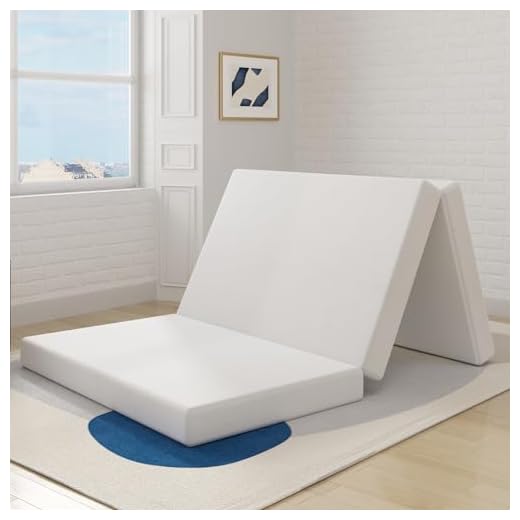 Avenco Folding Mattress, 4 Inch Memory Foam Trifold Mattress, Full Size Folding Mattress for Indoors, RV/Camper Van, Travel, Camping, Guest Room-Breathable Cover & Non-Slip Bottom