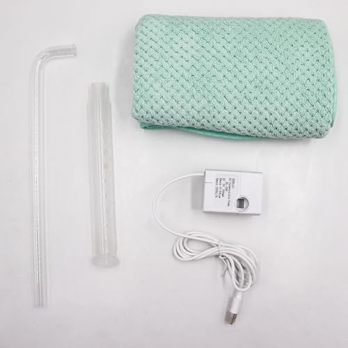Image of USB-Powered Reptile Shower Kit with Waterfall Fountain & Plush Towel - Bathing Essentials for Bearded Dragons, Frogs & Small Pets
