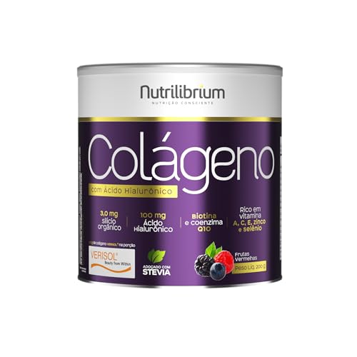 Colágeno Verisol com Ácido Hialurônico - 200G Frutas Vermelhas - Nutrilibrium