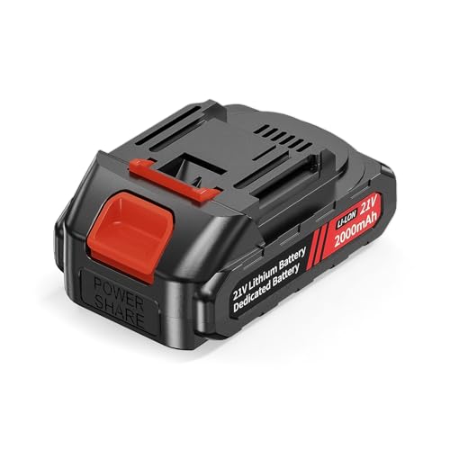Vkdemer 21V Lithium Battery 2.0AH Rechargeable Battery Compatible Buffer Polisher Cordless Ratchet Wrench Tiller Cultivator Power Tools