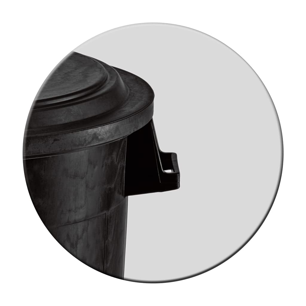 Kreher Abfalltonne Mülltonne Gartentonne in Schwarz mit Deckel aus Kunststoff. In verschiedenen Größen. Robust und Pflegeleicht! (120 Liter)