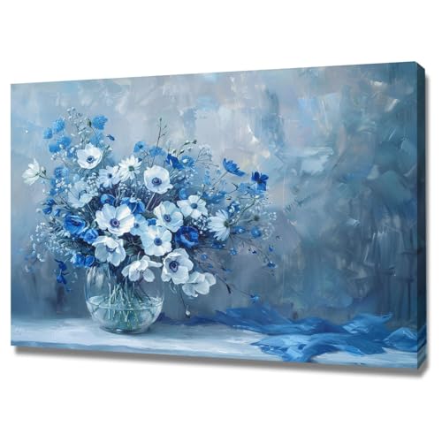 Impression sur toile fleurs premium encadrée WODJEM tableau moderne