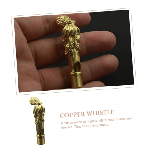 Silbato de cobre en forma de pulpo para supervivencia exterior miniatura 5