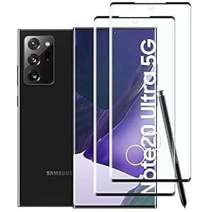 KELOLIN [Pack of 2] Tempered Glass Screen Protector for Samsung Galaxy Note 20 Ultra 5G, 3D Full Coverage [9H Hardness] [Anti-Scratch] [No-Bubble] Screen Protector for Samsung Galaxy Note 20 Ultra 5G