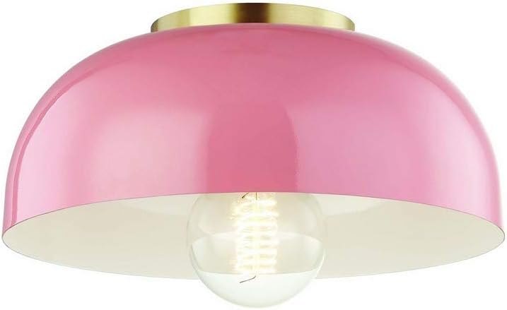 Creative Product Mitzi H199501S-AGB/PK Avery SEMI Flush, Pink Get Special Price Mitzi H199501S-AGB/PK Avery SEMI Flush, Pink
