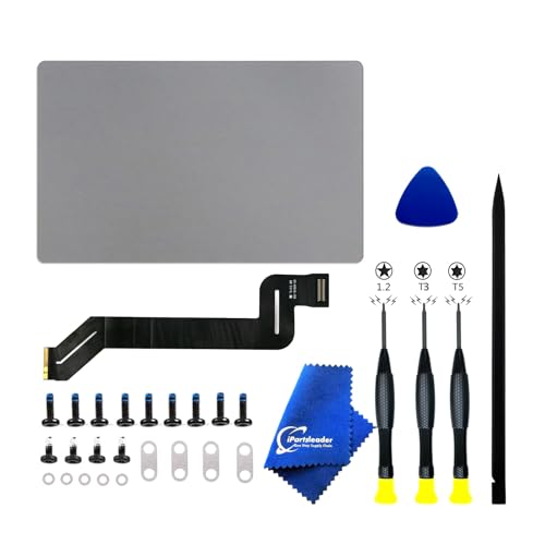 iPartsleader A1707 A1990 Trackpad with Cable for MacBook Pro (Retina,15-inch,2016-2019) Force Touch Touchpad Replacement EMC 3072/3162/3215/3359 (Space Grey)