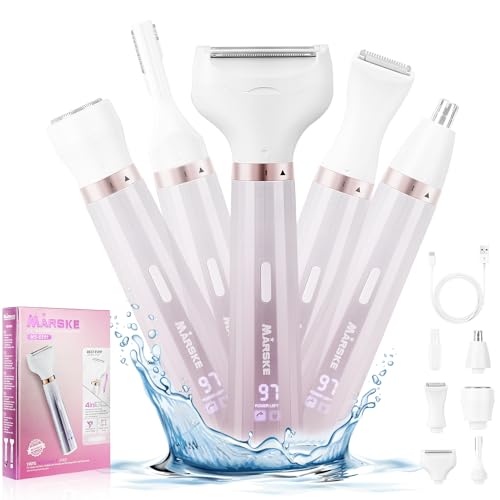 Rasoir électrique femme 5 en 1 anti-irritation pour rasage maillot et duvet visage