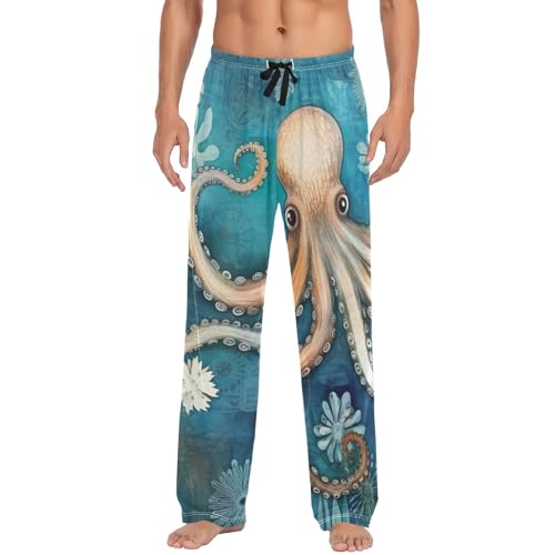Men's Octopus Vintage Pajama Pants with Pocket S 202a17822
