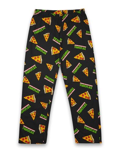 Teenage Mutant Ninja Turtles Mens Pajamas | Adults Grey Distressed Pizza Party Short Sleeve Tee & Printed Long Leg Bottoms2