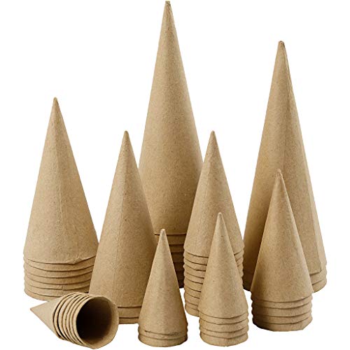 Cônes de 4 à 20 cm pour décorations de Noël et projets DIY, 50 pièces Creativ