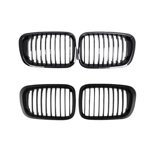 Rejilla frontal negra de acabado brillante con protector integrado para Serie 3 E46 3