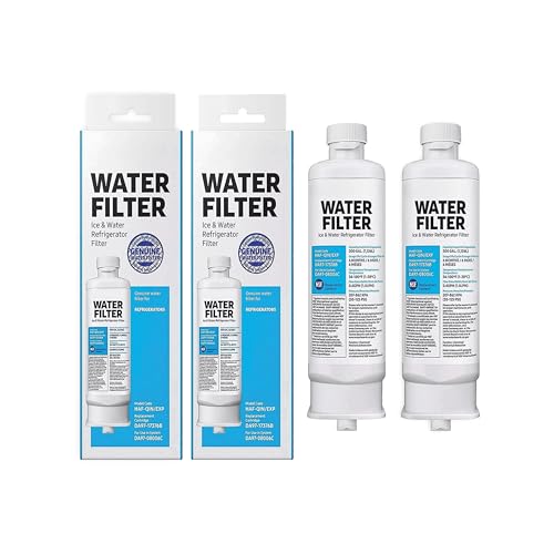 Microfilter HAF-QIN/EXP DA97 - Filtro de agua de repuesto, compatible con DA97-17376B, bloque de carbono, 99% de reducción de contaminantes, agua dulce y hielo, 12 meses de vida útil, paquete de 2
