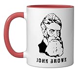 John Brown Che Style Civil War American History Ceramic Mug, Red/White