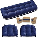 1 MIDDLE ONE Wicker Chair Cushions 3 Pieces Set for Outdoor Furniture,...
