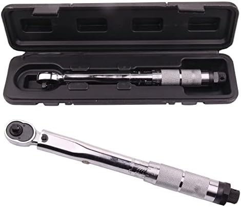 Youyijia Torque Wrench 1/4" Square Drive Torque Wrench 5-25Nm Adjustable Wrenches Ratchet Wrench with Double Scale Drive Torque Micrometer Chrome Vanadium Steel 78639 BTW