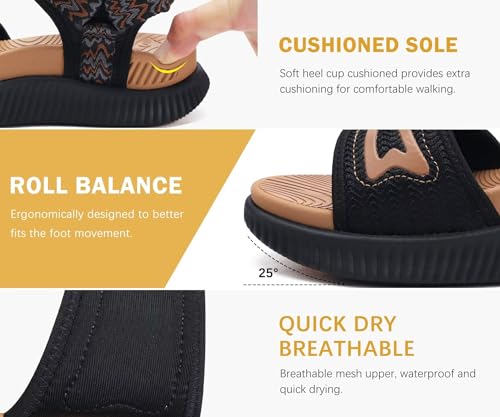 Image of KuaiLu Womens Orthopedic Recovery Walking Arch Support Sandals Cushion Foam