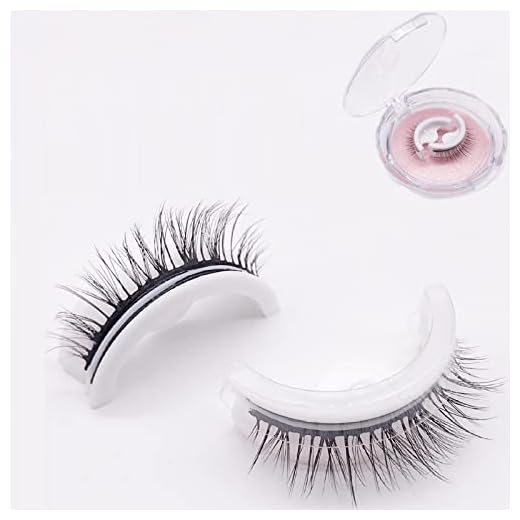 Återanvändbara självhäftande ögonfransar utan lim, fluffiga lösögonfransar Naturliga Faux Mink Strip 3D-fransar, Wispy naturliga falska fransar, Mjuka och bekväma, Vattentäta, Lätt att bära (L01)