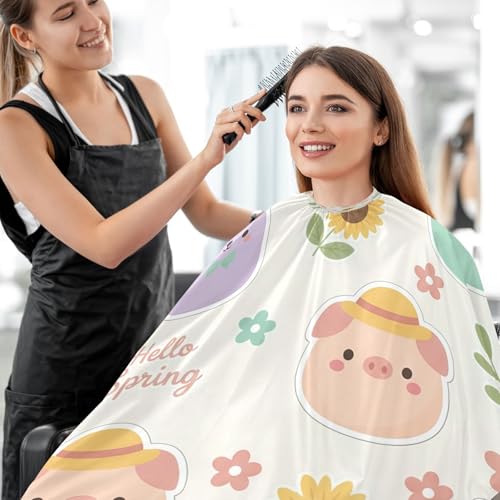 Capa de Corte Kawaii Spring Waterproof para Barbería miniatura 7