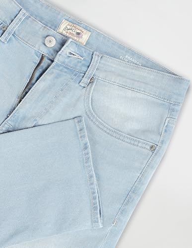 Image of U.S. POLO ASSN. Denim Jeans for Men - Slim Tapered Fit, Mens Jeans for Office & Regular Wear - 34, Light Blue