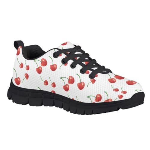 Pinupub Boys Girls Running Walking Shoes for Gym Sports Breathable Soft Lace Up Sneakers Black Sole2