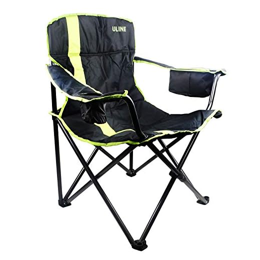 ULINE Camp Chair Black and Lime