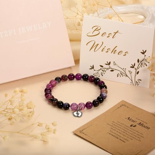 New Mom Gifts as 1st Mothers Day Gift for New Mom, Mom to Be Gifts for 1st Time Mom as Pregnancy Gifts for Women, New Mom Bracelet as Best Gifts for Expecting Mom for Mothers Day