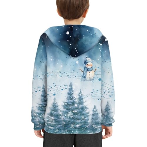 JooMeryer Kids Ugly Christmas Hoodie Boy Girl 3D Xmas Print Long Sleeve Hooded Sweatshirts4