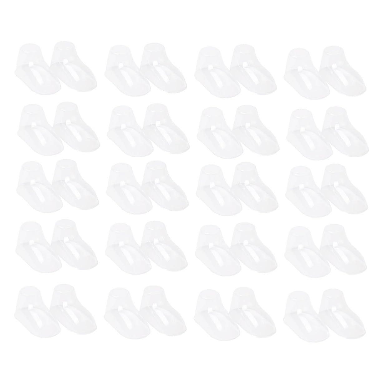 Cabilock 100 Stück Transparenter Pvc Babyfuß Präsentationsständer für Kinderschuhe Stabil und Knitterfrei für Babysocken und Kleinkinderschuhe