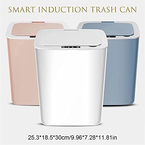 14L Smart Induction Trash Can, Electric Household Trash Bin with USB Charging, Silent and Automatic Opening for Kitchen, Bedroom, Bathroom(Pink)