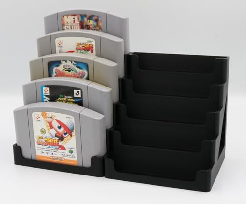 Image of Display Tower, Rack, Case for Nintendo 64 (N64) (Black, Fits 10 Games)