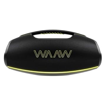 WAAW by ALOK Caixa de Som HYPERBOOM 1000 Bluetooth, À Prova D'Água, Até 12h de Autonomia, Tecnologia TWS, 180W RMS