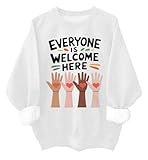 Photo Gallery felpa con scritta "everyone is welcome here everyone is welcome here idaho teacher", unisex, bianco, xl Photo Gallery felpa con scritta "everyone is welcome here everyone is welcome here idaho teacher", unisex, bianco, xl
