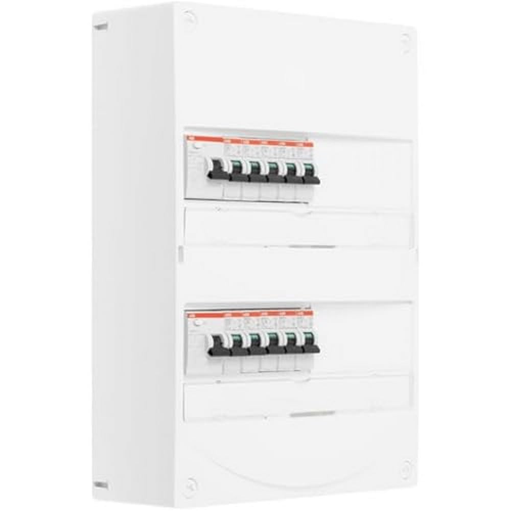ABB Tableau 2 rangées pré-équipé 2 inter. diff. 63A + 10 disjoncteurs
