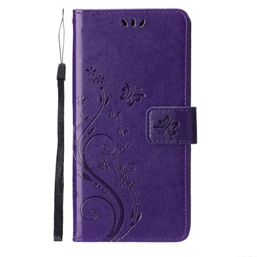 Étui en cuir Samsung A23 5G avec gravure papillon haute finition