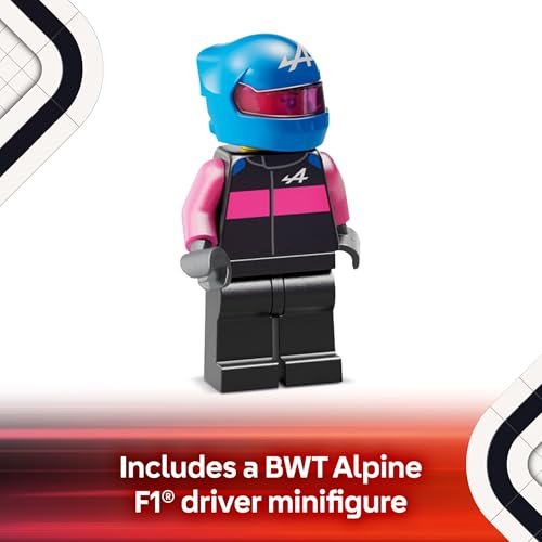 LEGO Speed Champions BWT Alpine F1 Team A524 Auto de Carrera de Juguete - Juego de Construcción para Niños, Niños y Niñas, Edades 10+ - Auto de Juguete para Fans de F1 - Idea de Regalo para Cumpleaños