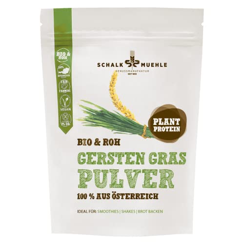 Schalk Mühle Bio & Roh Gerstengras Pulver rpoteinreich 1er Set (1 x 200g) Cover