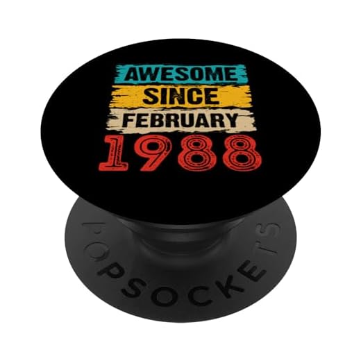 36 años impresionante desde febrero de 1988 Regalos de cumpleaños número 36 PopSockets PopGrip Intercambiable