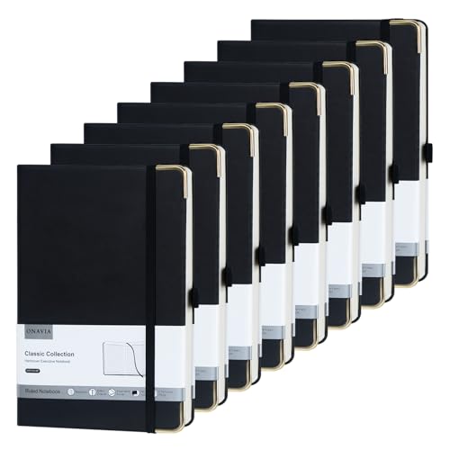 Cuadernos A5 de tapa dura con papel rayado de 100g para notas de oficina y universidad