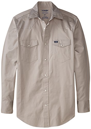 Wrangler Men s Western Premium Performance Advanced Comfort Workshirt, Cement, X-Large