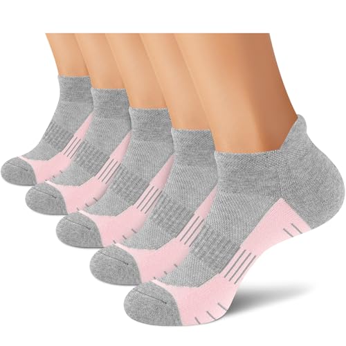 Image of cuangya Ankle Socks for Women - Athletic Low Cut Running Cushioned Socks (3-5 Pairs)