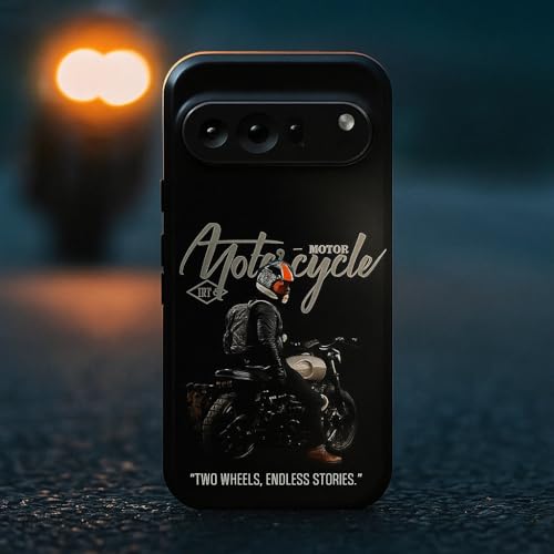 Image of MILLION CASES Born to Ride Crystal Case for Google Pixel 8a, Google Pixel 8a Back Cover Case(2024) - PC | Midnight Black
