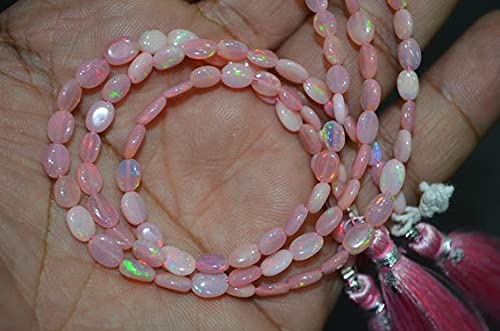Perles opale éthiopienne rose LKBEADS pour création bijoux bohème chic